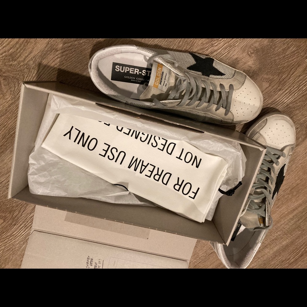 Golden Goose Super Star Low Mesh Size 43 (Grey, White, Black) Open to Offers